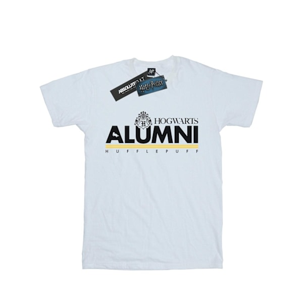 Harry Potter T-shirt i bomull för flickor, Hogwarts Alumni Hufflepuff, 9- White 9-11 Years
