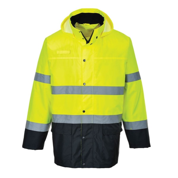 Portwest Herr Kontrast Lite Hi-Vis Trafikjacka 3XL Gul/Marin Yellow/Navy 3XL