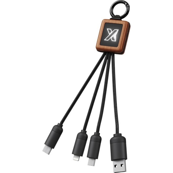 SCX Design Wood USB Laddare One Size Solid Svart/Trä Solid Black/Wood One Size