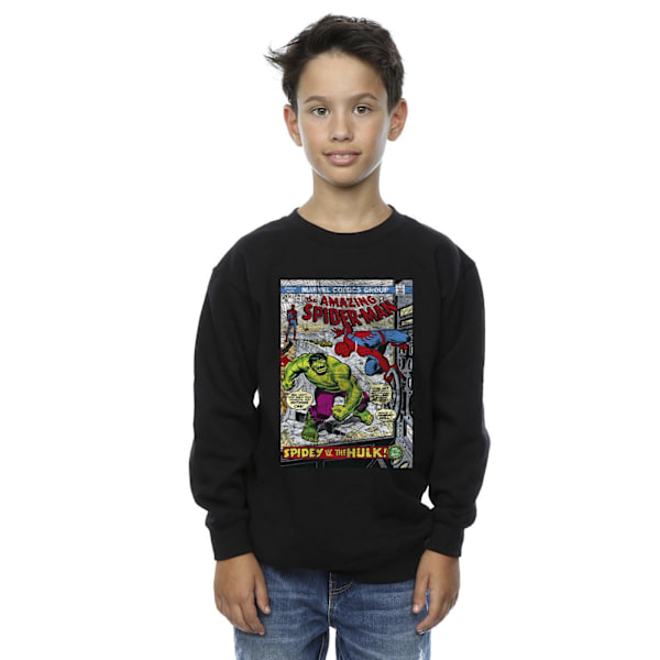 Marvel Boys Spider-Man VS Hulk Cover Sweatshirt 9-11 år Svart Black 9-11 Years