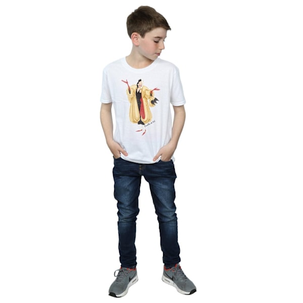 Disney Boys 101 Dalmatians Classic Cruella De Vil T-shirt 12-13 White 12-13 Years