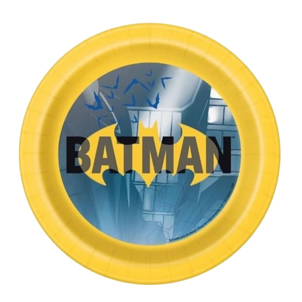 Batman Disponibel tallrikar (Pack med 8) One Size Gul/Grå Yellow/Grey One Size