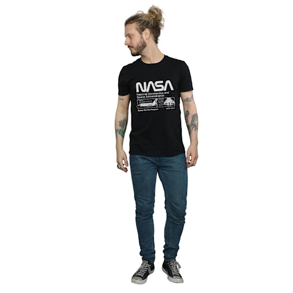 NASA herr Space Shuttle bomull T-shirt M svart Black M