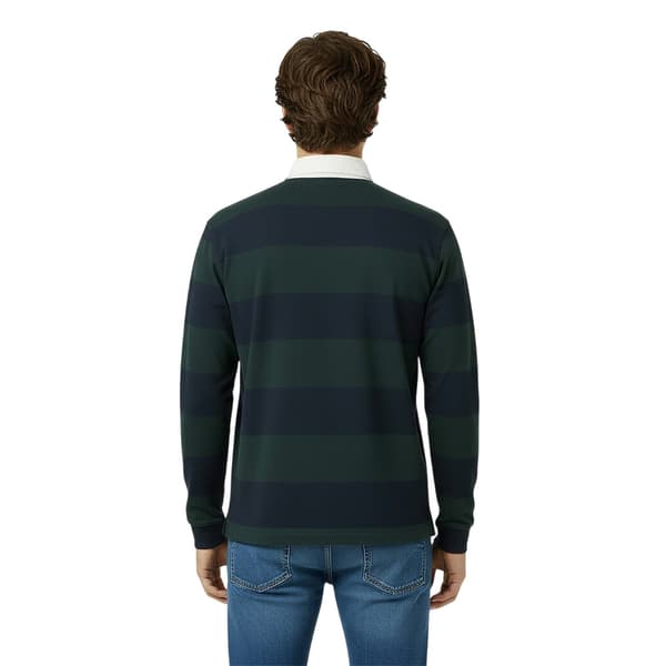 Jack Wills Herr Jersey Krage Avslappnad Passform Långärmad Rugby Pine/Navy M