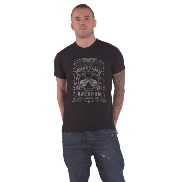 Johnny Cash Unisex Vuxen American Rebel T-Shirt L Svart Black L