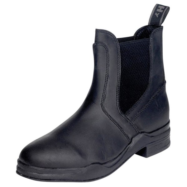 HyLAND Unisex Adult Waxy Leather Jodhpur Boots 8 UK Black Black 8 UK