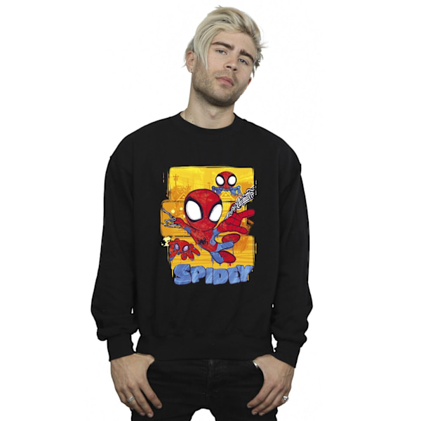 Marvel Herr Spidey And His Amazing Friends Flygande Sweatshirt 4X Black 4XL