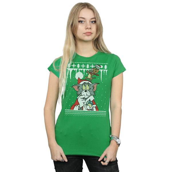 Tom And Jerry Dam/Damer Jul Fair Isle Bomull T-shirt Irish Green M