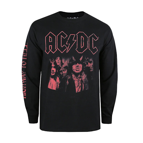 AC/DC Herr Highway To Hell Långärmad T-shirt L Svart/Röd Black/Red L