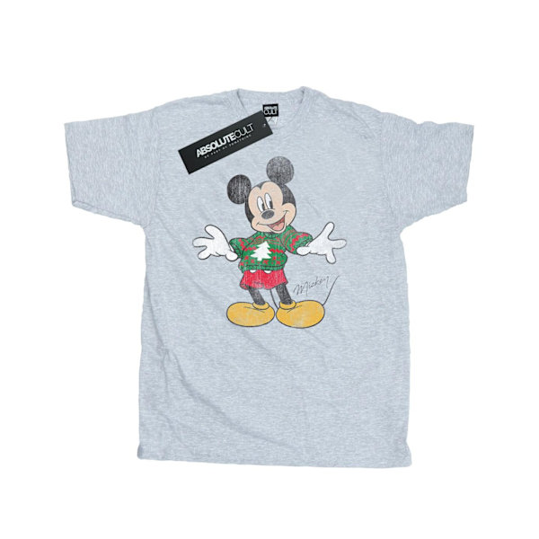 Disney Herr Mickey Mouse Jultröja T-shirt 3XL Sports Grå Sports Grey 3XL