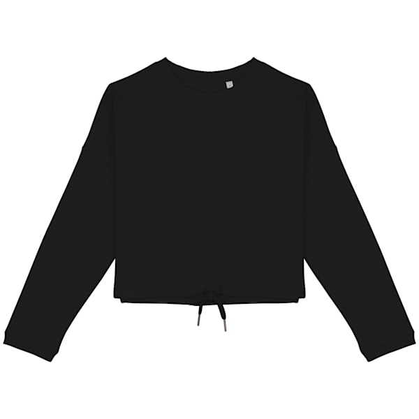 Native Spirit Dam/Kvinnor Oversized Crop Sweatshirt XS Svart Black XS