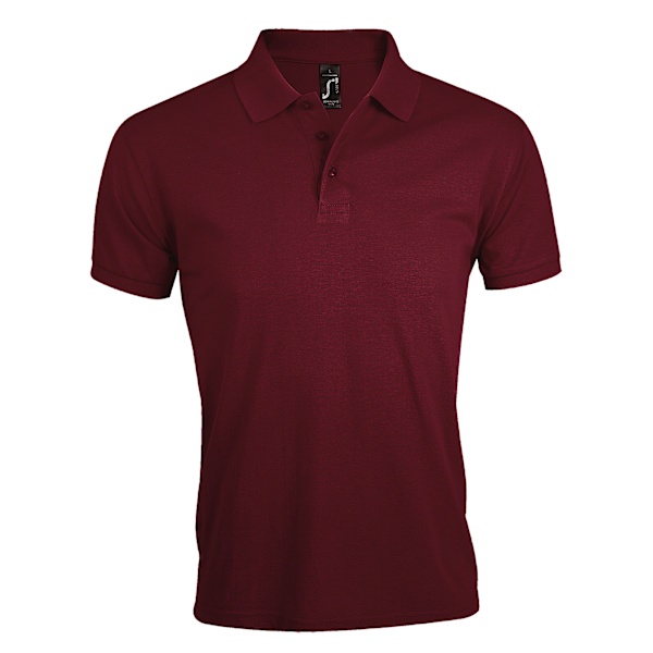 SOLs Prime Pique Plain Kortärmad Poloskjorta XXL Burgund Burgundy XXL