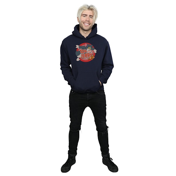 Tom And Jerry Herr Classic Catch Hoodie S Marinblå Navy Blue S