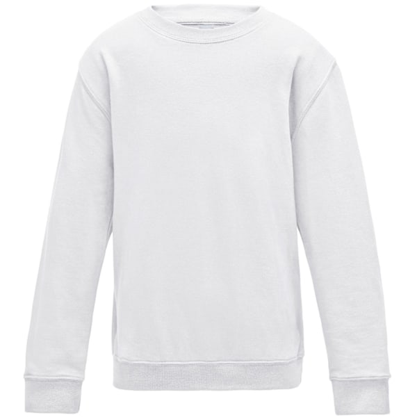 AWDis Just Hoods Barn/Barn Ungdom Enfärgad Sweatshirt med Rund Hals 3-4 Arctic White 3-4 Years