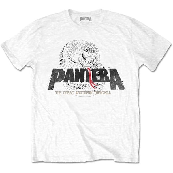 Pantera Unisex Vuxen Orm Bomull Logotyp T-shirt XL Vit White XL