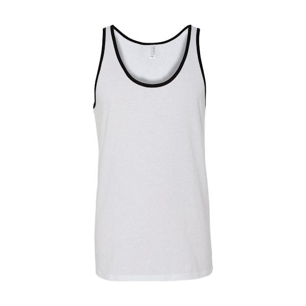 Canvas Vuxen Unisex Jersey Ärmlös Tank Top XS Vit/Svart White/Black XS