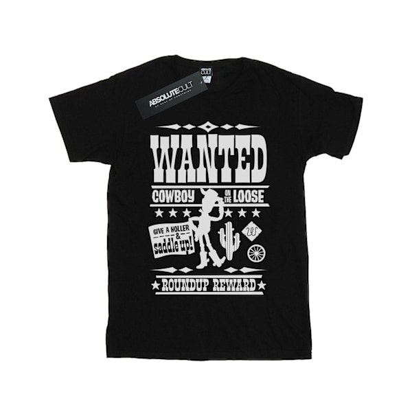 Disney Womens/Ladies Toy Story Wanted Poster Bomull Boyfriend T Black M
