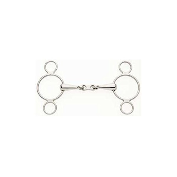 Lorina French Link 2 Ring Continental Hästbett 6 tum Silver Silver 6in