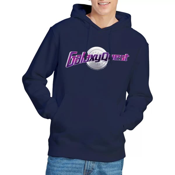 Galaxy Quest Herr Logotyp Hoodie S Marinblå Navy S