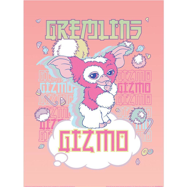 Gremlins Style Gizmo Print 40cm x 30cm Multifärgad Multicoloured 40cm x 30cm