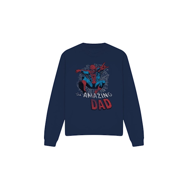 Spider-Man Unisex Vuxen Spider Dad Fars Dag Sweatshirt S Marinblå Navy S
