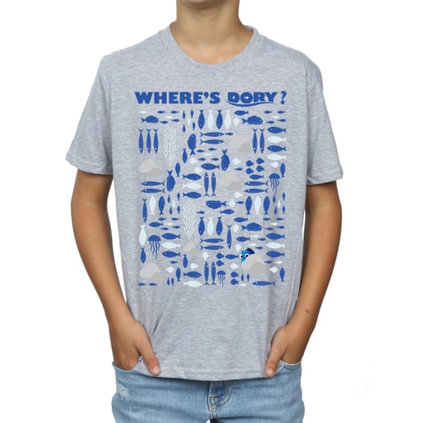 Disney Boys Finding Dory Var är Dory? T-shirt 7-8 år Sport Sports Grey 7-8 Years