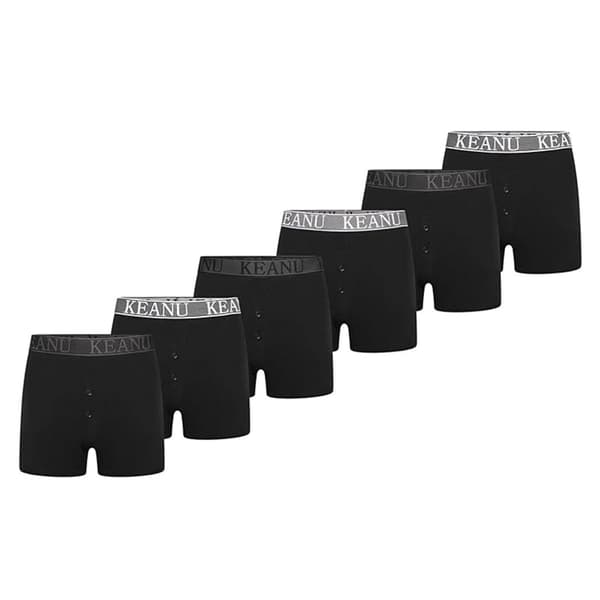 Keanu Herr Enfärgade Boxershorts (6-pack) M Blå Blue M