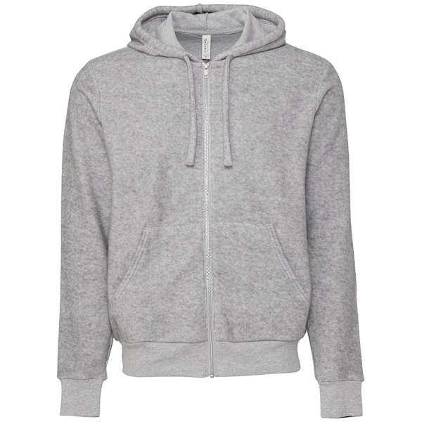 Bella + Canvas Unisex Adult Sueded Full Zip Hoodie XS Athletic Athletic Heather Grey XS