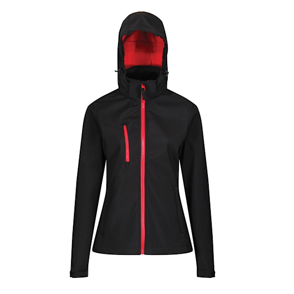 Regatta Professional Dam/Dam 3-lagers Membran Soft Shell Black/Red 12 UK