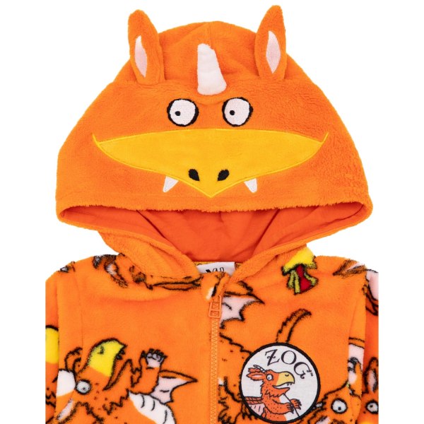 The Gruffalo Childrens/Kids Zog 3D Ears Allt-i-ett nattkläder 5- Orange 5-6 Years