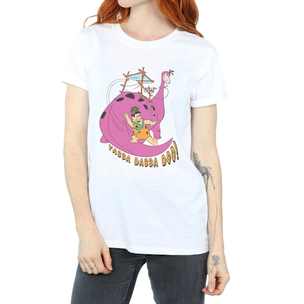 The Flintstones Dam/Damer Yabba Dabba Doo Bomull Pojkvän White 3XL