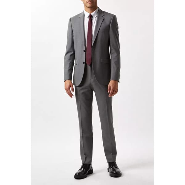 Burton Essential Single-Breasted Skinny Suit Jacket 40S Li Light Grey 40S