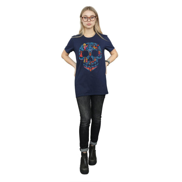 Coco Dam/Damer Skalle Bomull Boyfriend T-Shirt 3XL Marinblå Navy Blue 3XL