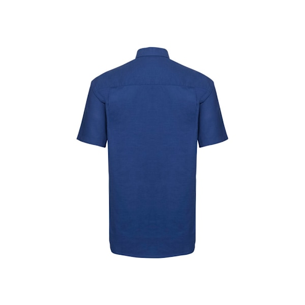 Russell Collection Herr Oxford Easy-Care Kortärmad Skjorta 16 Bright Royal Blue 16in
