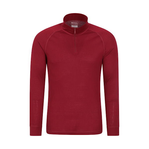 Mountain Warehouse Herr Talus Zip Neck Långärmad Termisk Topp Red XL