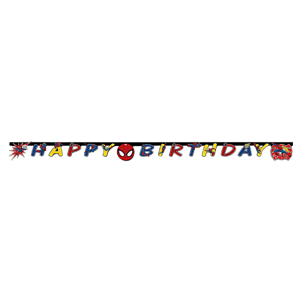 Spider-Man Grattis på födelsedagen Banner One Size Flerfärgad Multicoloured One Size