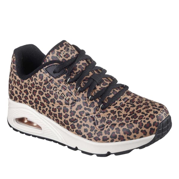 Skechers Uno Stand On Air Leopardmönstrade sneakers för dam Leopard 4 UK