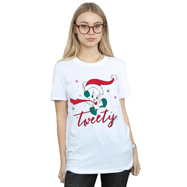 Looney Tunes Dam/Damer Tweety Pie Jul Bomull Pojkvän White 4XL