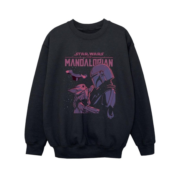 Star Wars Boys The Mandalorian Hello Friend Sweatshirt 3-4 år Black 3-4 Years