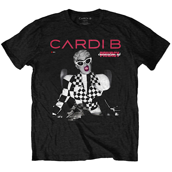 Cardi B Unisex Adult Transmission Bomull T-shirt XL Svart Black XL