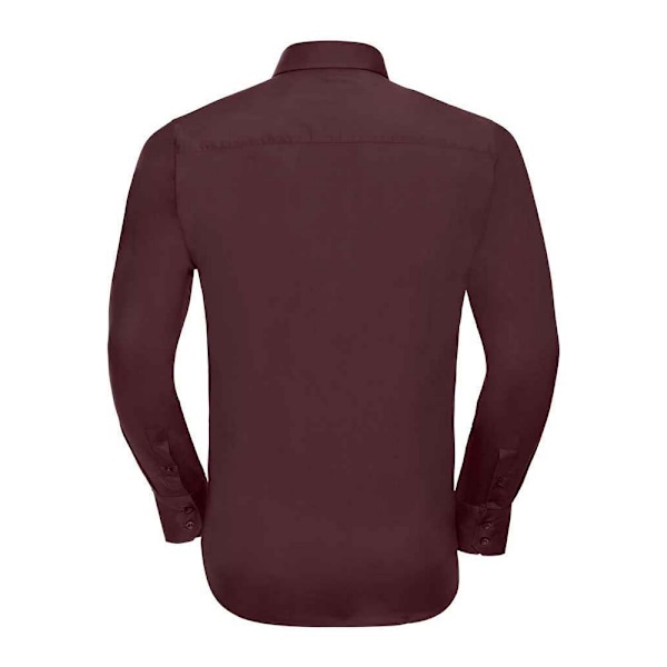 Russell Collection Herr Fitted Långärmad Skjorta XXL Port Port XXL