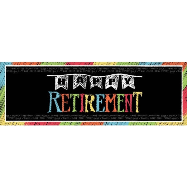 Creative Party Pensionering Banner One Size Flerfärgad Multicoloured One Size