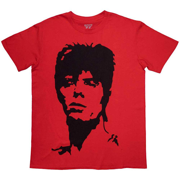 David Bowie Unisex Vuxen 1973 Monokrom T-shirt M Röd Red M