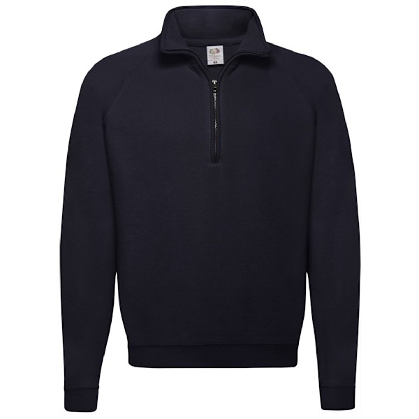 Fruit Of The Loom Herr Zip Neck Sweatshirt Top M Deep Navy Deep Navy M