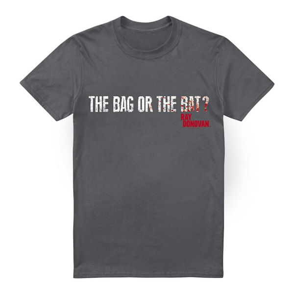 Ray Donovan Herr T-Shirt Väska Eller Slagträ XXL Kolgrå Charcoal XXL