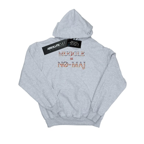 Fantastiska vidunder Kvinnor/Damer Ingen Muggle Ingen Maj Hoodie M Heather Heather Grey M