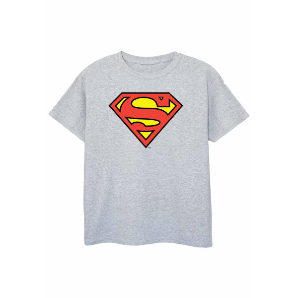 Superman Girls Logo T-shirt 9-11 år Sport Grå Sports Grey 9-11 Years
