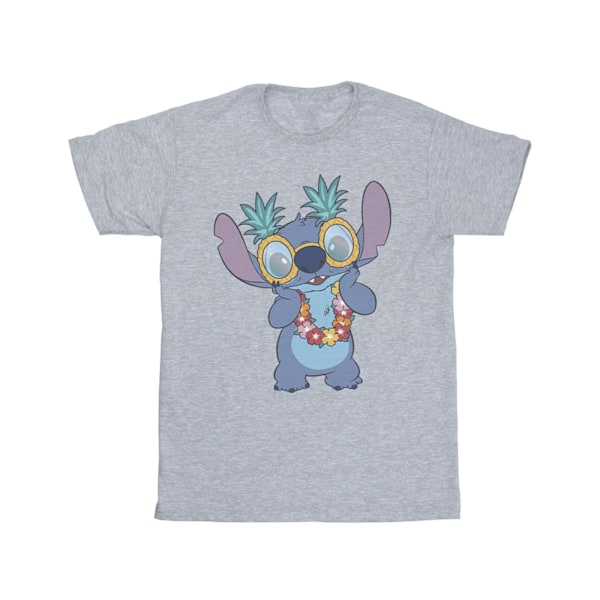 Disney Herr Lilo Och Stitch Tropisk Kul T-shirt 3XL Sports Grå Sports Grey 3XL