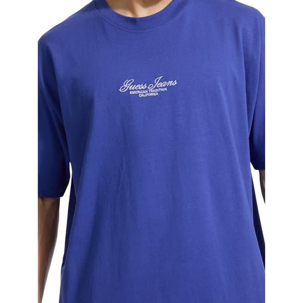 Guess Herr Script Regular T-Shirt L Regal Blue Regal Blue L