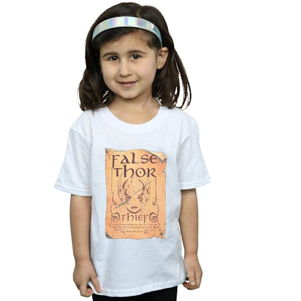 Marvel Girls The Mighty Thor False Thor Poster Bomull T-shirt 1 White 12-13 Years